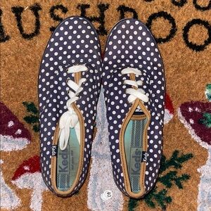 Keds Women's Navy Polka Dot Sneakers